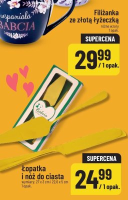 Filiżanka ze złotą łyżeczką różne wzory promocja w POLOmarket