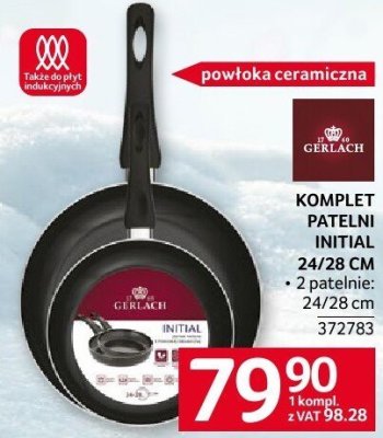 Patelnia Gerlach komplet 24/28 cm Initial powłoka ceramiczna promocja w Selgros