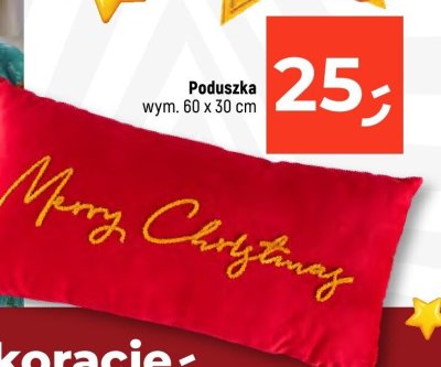 Poduszka mikołajkowa 60 x 30 cm promocja w Dealz