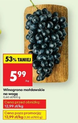 Winogrono mołdawskie na wagę promocja w Biedronka