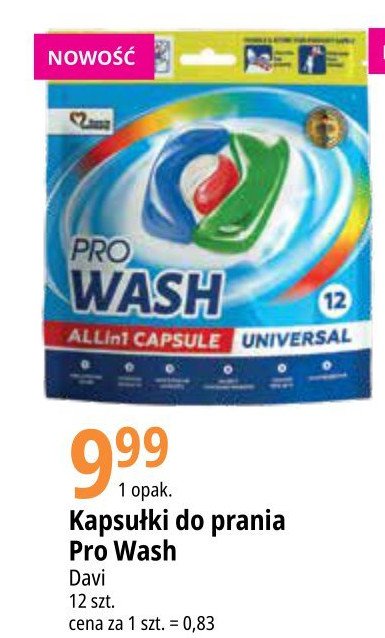 Kapsu艂ki do prania uniwersalne Pro wash promocja
