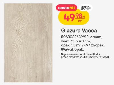 Glazura Vacca cream promocja w Castorama