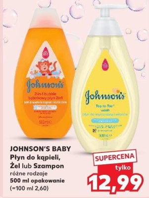 Płyn do kąpieli lub żel lub szampon Johnson's Baby promocja w Kaufland