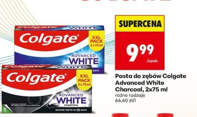 Pasta do zębów Advanced White Charcoal 2-pak promocja w Biedronka
