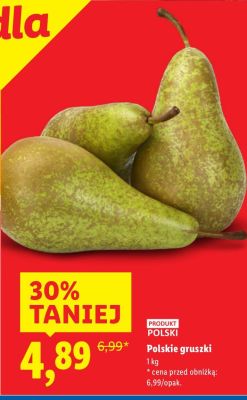 Gruszki Polskie luzem promocja w Lidl