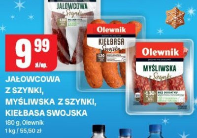 Wędliny Olewnik - Jałowcowa z szynki, Myśliwska z szynki, Kiełbasa Swojska promocja w Chorten