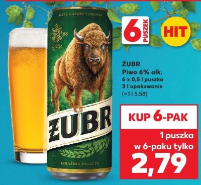 Piwo ŻUBR  promocja w Kaufland