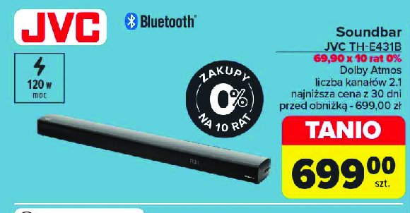 Soundbar th-e431b Jvc promocja