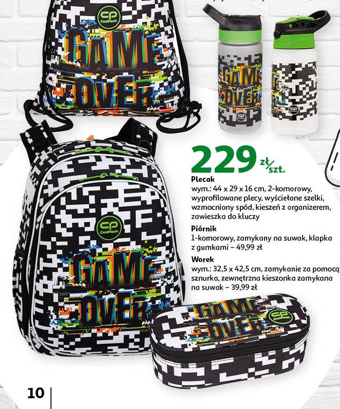 Piórnik saszetka game over Coolpack promocja