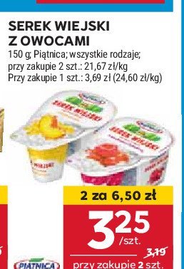 Serek wiejski z malinami i żurawiną Piątnica serek wiejski promocja w Stokrotka