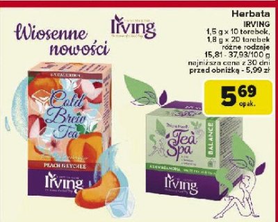 Herbatka mango & grapefruit Irving cold brew tea promocja
