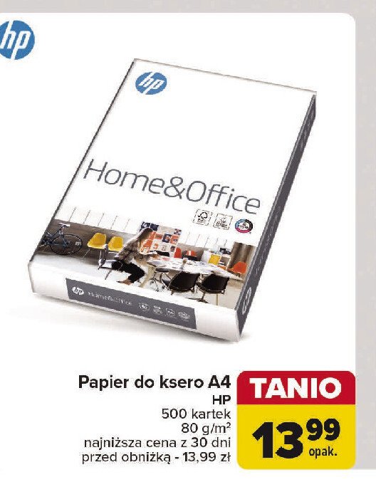 Papier ksero a4 Hp home & office promocja