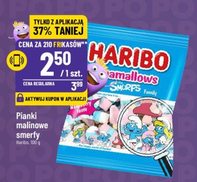 Pianki Haribo chamallows smurfs promocja