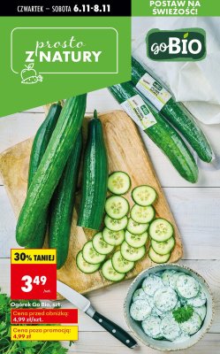 Ogórek Go Bio 1 szt. promocja w Biedronka