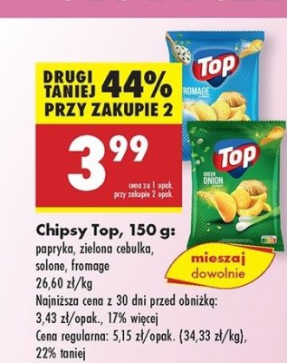 Top Chips zielona cebulka (Biedronka) promocja
