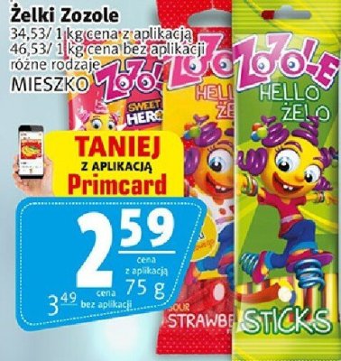 Żelki Hallo Sticks promocja w Prim Market