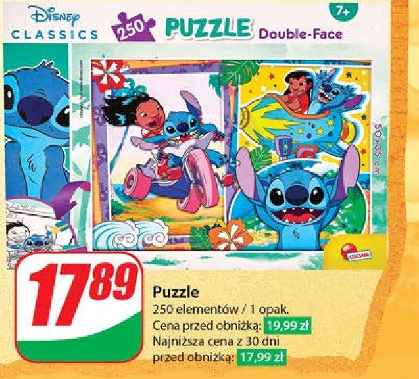 Puzzle stitch 250 el. Lisciani promocja w Dino