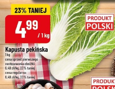 Kapusta pekińska promocja w POLOmarket