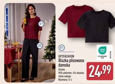 Bluzka UP2FASHION Bluzka plisowana damska promocja w Aldi