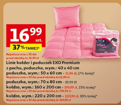 Linie kołder i poduszek EKO Premium promocja w Auchan
