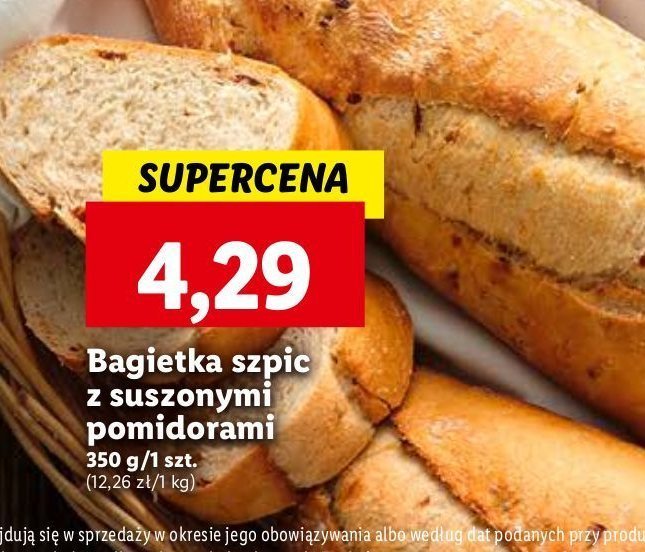 Szpicbagietka z suszonymi pomidorami promocja