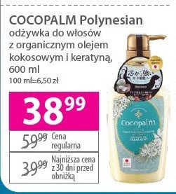 Odżywka do włosów z olejem kokosowym i keratyną Cocopalm promocja