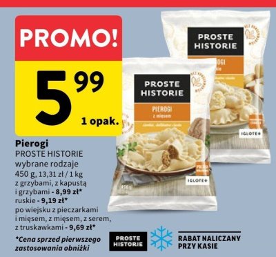 Pierogi wybrane rodzaje promocja w Intermarche