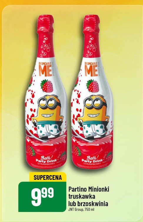 Napój truskawkowy minionki Partino promocja