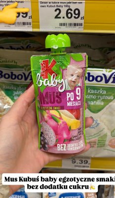 Mus Baby egzotyczne smaki promocja w Dino