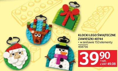 Klocki LEGO Świąteczne Zawieszki 40744 w zestawie 153 elementy 458756 promocja w Selgros