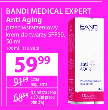 Krem do twarzy spf50 Bandi medical expert anti aging promocja