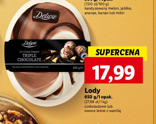 Lody triple chocolate Deluxe promocja