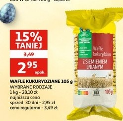 Wafle ryżowe z siemieniem lnianym Auchan pewni dobrego promocja