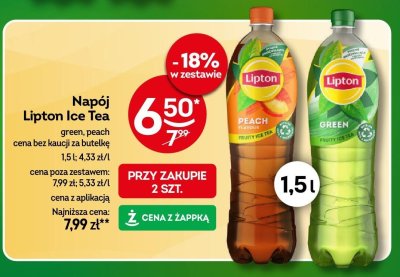 Napój Lipton Ice Tea green, peach promocja w Żabka