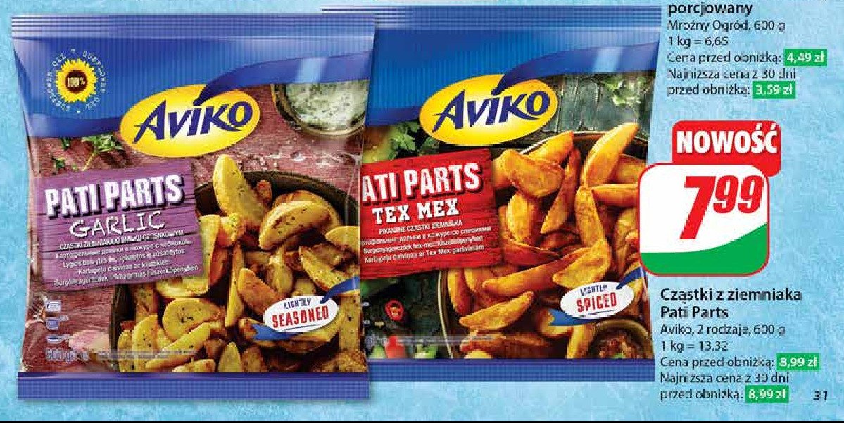 Ziemniaczki o smaku czosnkowym Aviko pati parts promocja