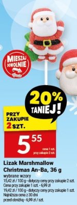 Lizak Marshmallow Christmas 4tr-Ba, 36 g promocja w Twój Market