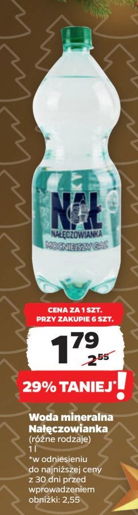 Woda mocniejszy gaz Nałęczowianka promocja w Netto