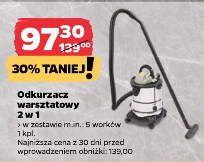 Odkurzacz warsztatowy 2w1 w zestawie  promocja w Netto