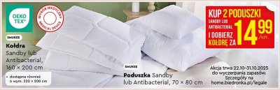 Poduszka Sandby lub Antibacterial 70x80 cm promocja w Biedronka