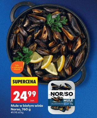 Mule w białym winie Norso, 760 g promocja w Biedronka