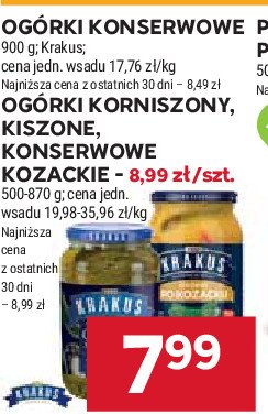 Ogórki kiszone Krakus maspex promocja