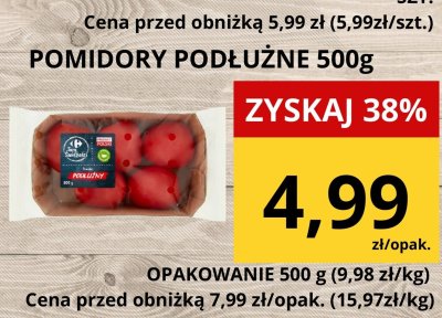 Pomidory podłużne 500g promocja w Supeco
