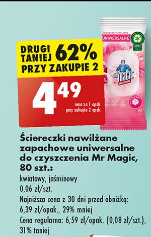 Chusteczki do czyszczenia kwiatowe Mr magic promocja