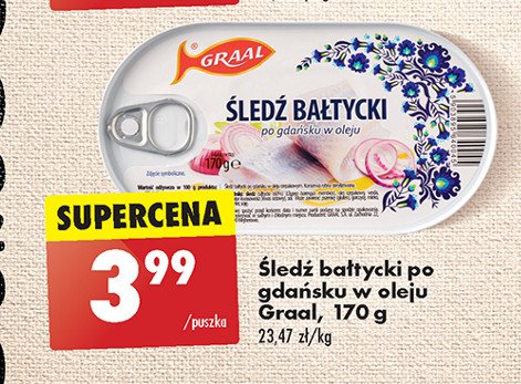 Śledź bałtycki po gdańsku w oleju Graal promocja