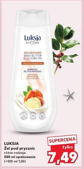 Żel pod prysznic masło shea i olejek jojoba Luksja silk care promocja w Kaufland