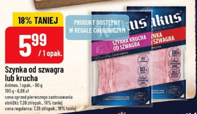Szynka od szwagra lub krucha Krakus promocja w POLOmarket