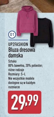 Bluza dresowa damska UP2FASHION promocja w Aldi