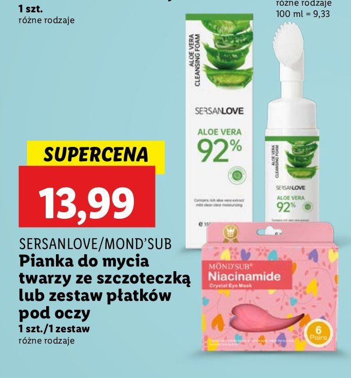 Płatki pod oczy niacinamide Mond'sub promocja w Lidl
