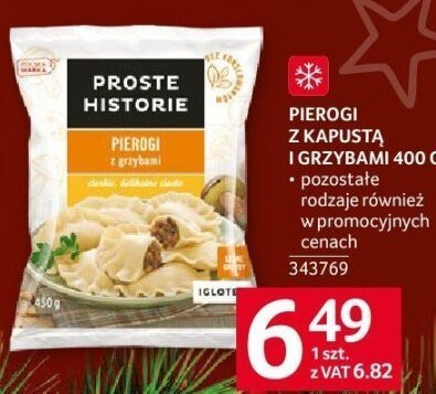 Pierogi z kapustą i grzybami Proste Historie 400 g promocja w Selgros