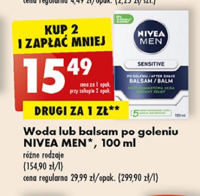 Woda po goleniu łagodząca Nivea men sensitive promocja